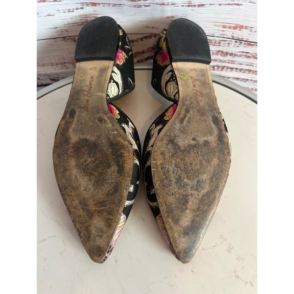 Sam Edelman Rodney D'Orsay Flats Black Brocade Size 6 1/2 - Picture 8 of 10